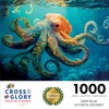 Deep Blue Octopus Odyssey: Premium 1000-Piece Jigsaw Puzzle for Adults