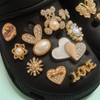 Bling Shoe Charms Chain 18 Pcs Cute Enamel Rhinestone Shoe