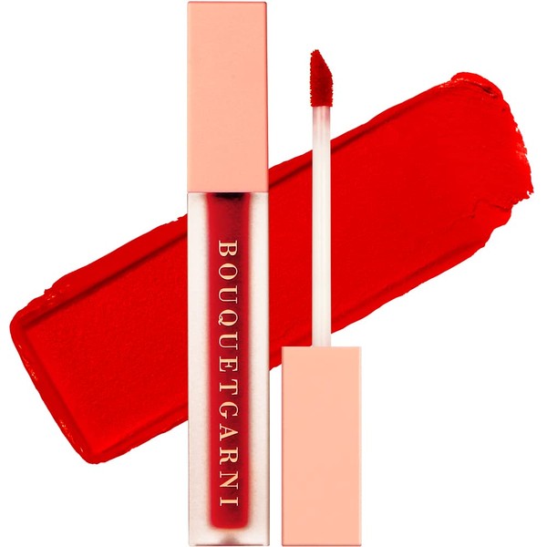 Bouquet Garni Blursome Velvet Lip Tint Red Vibe - Lip Stain Long Lasting Waterproof Korean Lip MakeUp Beauty Products - Smoother and Hydrating Lips with Rosehip Oil and Honey Extract