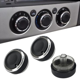 KUQUTIDY for Ford Focus 2005-2014 A/C Air Conditioning Control Switch Knob, 3PCS Console Climate Heater Blower Temperature HVAC Fan Speed System Switch Button Replacement for Ford Focus Accessories