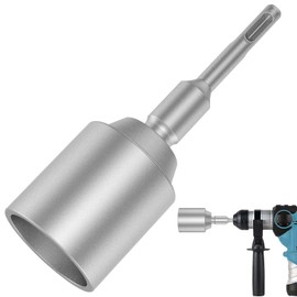 SDS Plus T-Post Ground Rod Driver,Ground Rod Driver Tool, Heavy Duty Forged Steel Drill Bit Driver, Durable Hammer Drill Rod Converter for Rotary Hammer Drill Ground Rods (1.77inch)