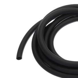 sourcing map PVC Petrol Fuel Line Hose 5mmx8mm 2m Black for Chainsaws Lawn Mower String Trimmer Blowers Small Engines