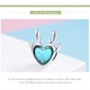 Deer Antlers 925 Sterling Silver Christmas Elk Heart CZ Animal