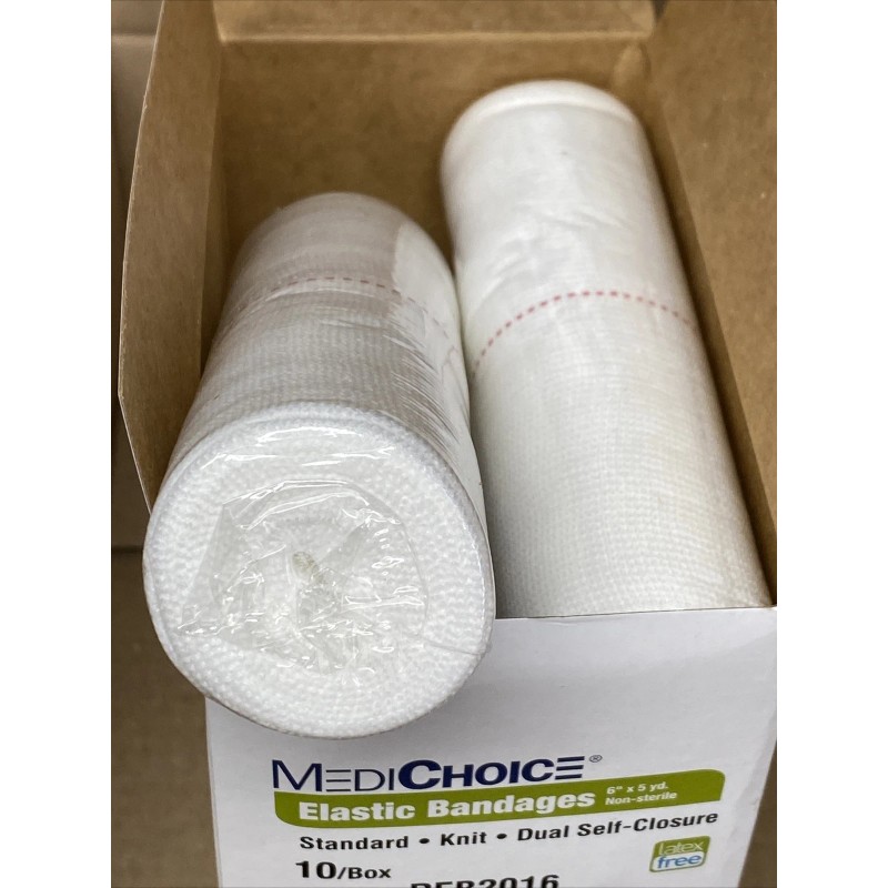 MediChoice Elastic Bandage 6" x 5 Yd Standard, Knit, Dual