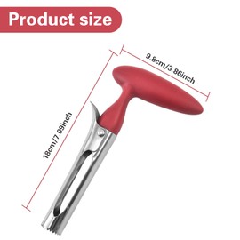 Apple Corer Stainless Steel (Red) Apple Corer Apple Core Cutter, Practical WMF, Apple Slicer Made of Apple Cutter, Fruit Corer, Mango Cutter, Vegetable, Fruit Core Case Cutter