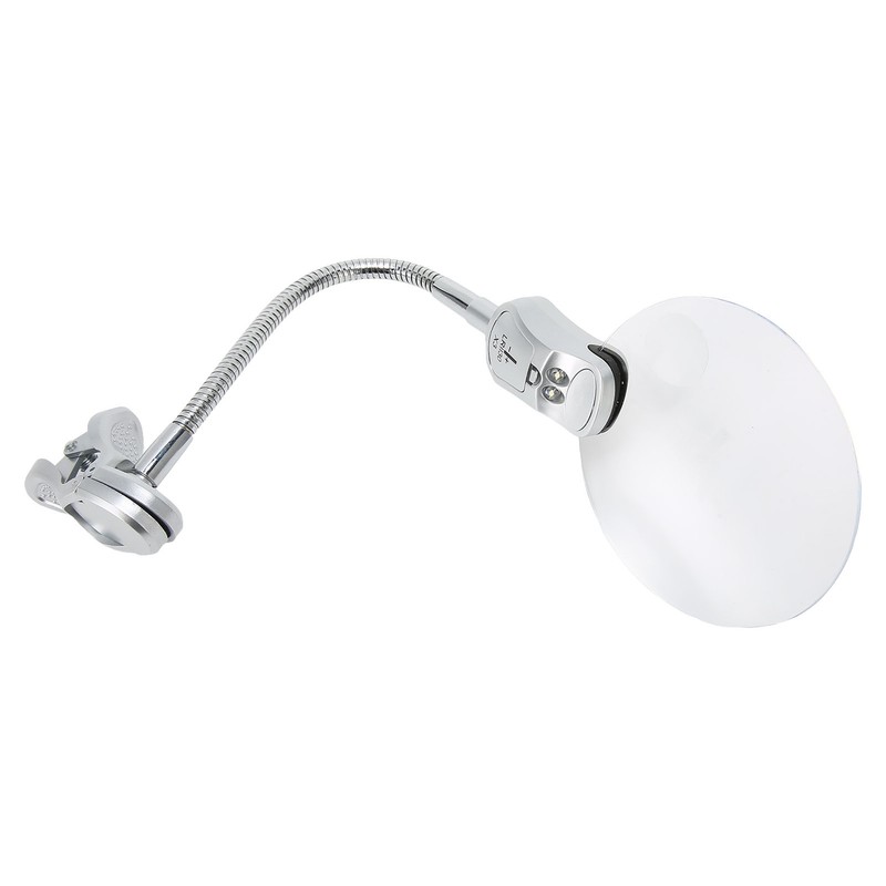 Magnifying Glass Clamp LED Light Gooseneck Desk Lamp Clamp for
