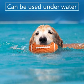 KOL Dog Toys Ball, Pet Squeaky Toys, Tough Rugby Ball, Interactive and Training Chew Toys, Durable Dog Toy for Medium and Large Dogs