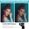 1080P Webcam,Live Streaming Web Camera with Stereo Microphone, Desktop or