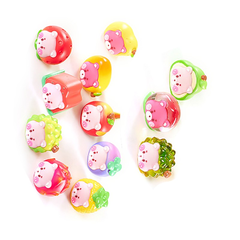 Mini Fruit Figures Blind Bag Decorative Surprising Cute Resin Figurine