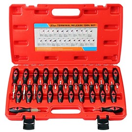 YSTOOL Terminal Release Kit, Universal Wire Connector Removal Pin Extractor Release Tool 23 PCS Set for American Domestic and Imported Vehicles