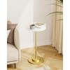 Masupu Drink Table, Round Side Table for Small Spaces, Pedestal