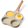 4-Cup Nonstick Frying Egg Pan White Marble, Granite Pancake Pan,