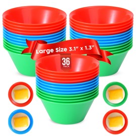 LARGE Size (3.1" x 1.3") 36 Pcs Puto Molder Filipino - Kutsinta Molder for Baking - Puto Mold Cups for Steamer Filipino - Filipino Plastic Molds for Desserts