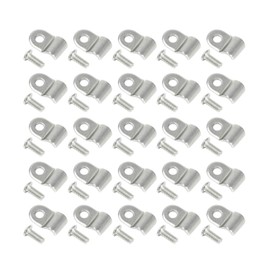 SUPERFASTRACING 50pcs 3/16" Stainless Steel Brake Line Clamp & Screw Street Rod Truck Dune Buggy