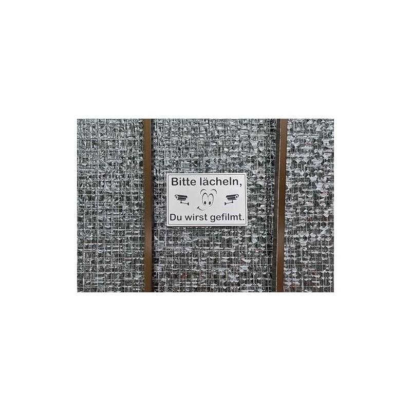 Sign Camera Surveillance Please Smile 15 x 10 cm Engraved