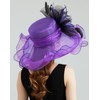 ZYACTU Women's Organza Church Kentucky Hat Fascinato Wedding Cocktail Tea