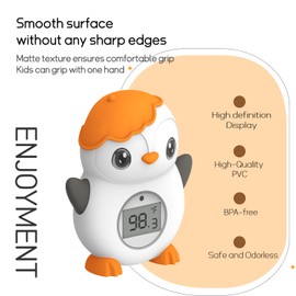 Baby Bath Thermometer Floating Toy for Infant Safety - Baby Water Thermometer for Bathtub with Auto On/Off & Temperature Warning - Bath Tub Toy Gift for Kids Newborn Mother