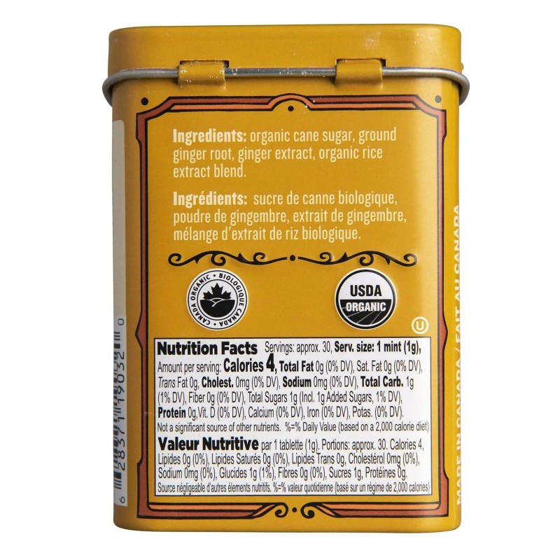 Clawhammer Organic Ginger Mint Candies 30 Count Pack of 12