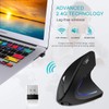 MTAZEG Wireless vertical Mouse Rechargeable Ergonomic Mouse 2.4G USB Optical