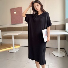 Haute Mode Loose Fit Dolman Sleeve Maternity Dress Pink/L