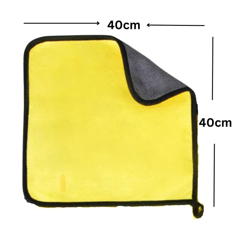 Nuit Premium Car Microfibre Cleaning Towels, Dual-Sided Ultra Absorbent Large
