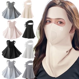 [SATPULOT] 日焼け防止フェイスカバー ヤケーヌスタンダード息苦しくない 繰り返し 洗える 日よけ UVカット ＵＶカット フェイスマスク ペイスリー 紫外線対策顏・耳・首の紫外線対策 スポーツマスク 1枚入り