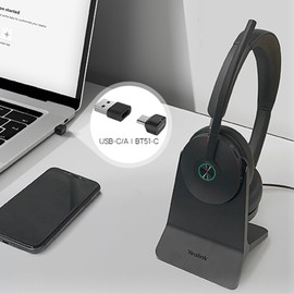Yealink BH74 UC with Stand USB-C/A Bluetooth Wireless Headset - 1208684