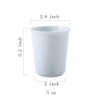 Gaolinci 2 Pcs Simple White Ceramic Mouthwash Cups, Bathroom Brushing