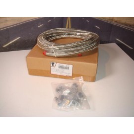 V-Twin Mfg. Harley Oil Line Kit Stainless Steel Braided 10'X3/8" Custom  V-Twin 40-0418   X8