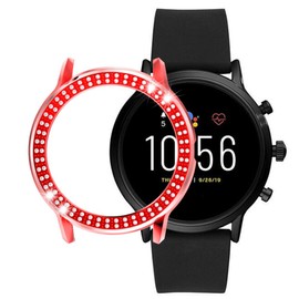 Levemolo Watch Protective Case Double Row Rhinestones Lightweight Watch Shell Frame Accessory for Gen The Hr Red Easy Installation Protects Against Dirt Scratches