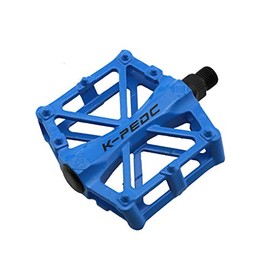 VOANZO Bicycle Pedals, Bicycle Pedals Aluminium Non-Slip Durable Mountain Bike Pedals, MTB BMX Cycling Bicycle Pedals (Blue)