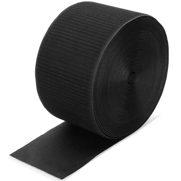 Hedume 42 ft Gymnastics Mat Hook Fastener, Black 4" Wide
