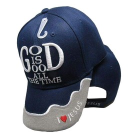 Trade Winds God is Good All The Time Christian Jesus Dark Blue Embroidered Cap CAP822 Hat
