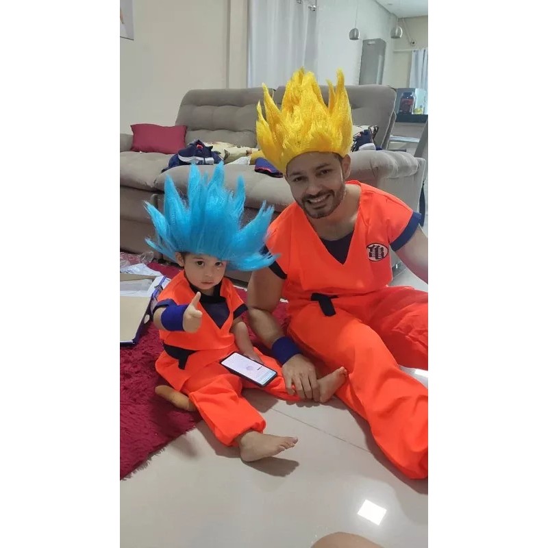 Cosplay Disfraz Completo De Goku Para Hombre 170-180 Cm
