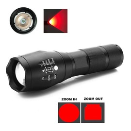 Red Light Torch, WESLITE Hunting Torch Red LED Torch Signal Flashlights Focus Adjustable 1 Mode for Astronomy Night Vision Hiking