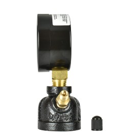 CARBO Instruments Gas Test Pressure Gauge 15 Pound, 15 PSI / 100 kPa, 3/4” FNPT Connection, Brass Valve, Forged Steel Bell Shape Body Assembly.