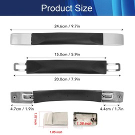 2 Pieces Luggage Suitcase Handle, Suitcase Handle, Black Replacement Handle for Luggage, Replacement Suitcase Handles, Suitcase Handle Replacement, Luggage Handle Replacement with Screw, Travel