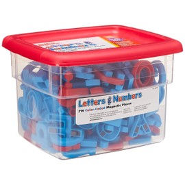 Educational Insights Color-Coded Uppercase & Lowercase AlphaMagnets and MathMagnets, Set of 214 Letters, Numbers, Punctuation & Math Symbols, Preschool Kindergarten Classroom Must Haves, Ages 3+