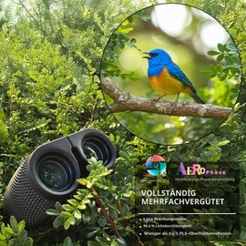 Hontry Binoculars for Adults and Children, Compact Binoculars 10 x 25 for Bird Watching, Theatre and Concerts, Hunting and Sports Games