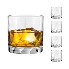 Ocean by Anchor Hocking Glassware Cienna Rocks Glasses (4-Pieces), 12-ounce, dishwasher Safe