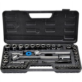 51 Piece SAE & Metric Socket Set with Plastic Carrying Case Pittsburgh