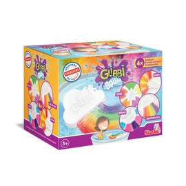 Glibbi 4 x Big Special Effect Bath Bombs Pack, Magic Bath Bombs, Star, Rocket, Rainbow & Moon, Children's Birthday Gift Set, Vegan Friendly