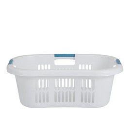 Rubbermaid Laundry Basket XL Hip-Hugger Basket 2.1-Bushel White Laundry Storage/Bathroom/Bedroom/Home Closet
