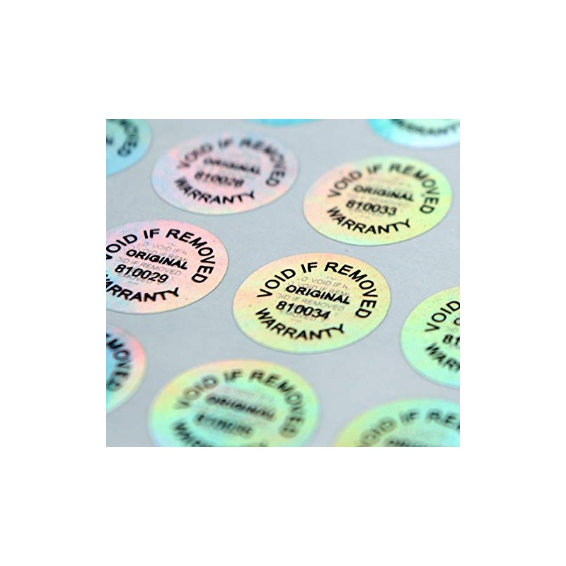 Hologram Warranty Stickers Tamper Evident Asset Label IT Security Seal