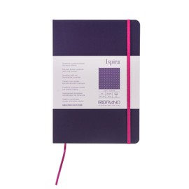 Fabriano Ispira Soft-Cover Notebook, 5.8" x 8.3", A5, Dotted, Purple