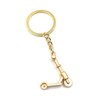 H-Customs Cityroller Scooter Gold Keyring Pendant, gold