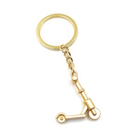 H-Customs Cityroller Scooter Gold Keyring Pendant, gold