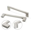 Redunest Cabinet Pulls Brushed Nickel Cabinet Handles Square Drawer Pulls,