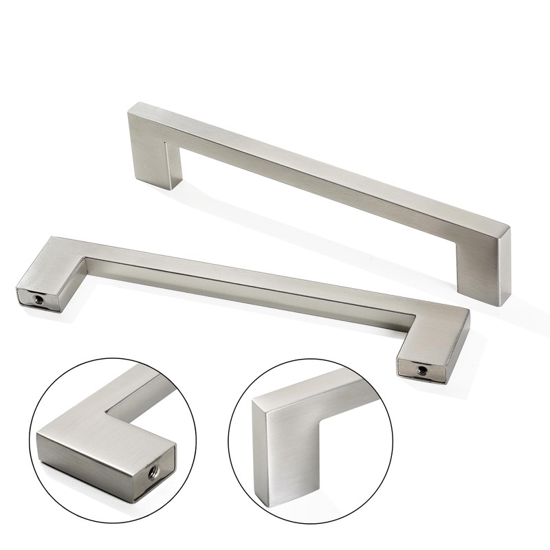 Redunest Cabinet Pulls Brushed Nickel Cabinet Handles Square Drawer Pulls,