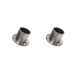 Flange Stainless Steel Flange Connection Wall Anchor Wall Flange for Pipe Attachment for Wall, Floor, Wardrobe (32 mm) Pack of 2